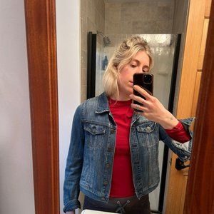 Cropped J Crew jean jacket